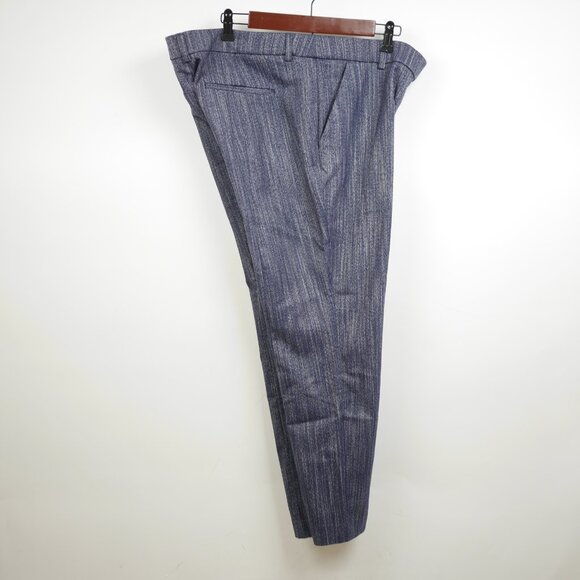 EXPRESS Women's 14 Blue & Red LOT OF 2 PAIRS Slacks Columnist Fit ankle pants - Picture 7 of 14